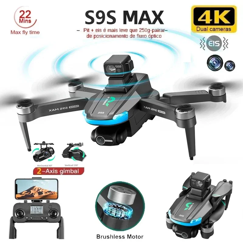 Drone Camera 4K - ใหม่S9S MAX MINI Drone 4K 2