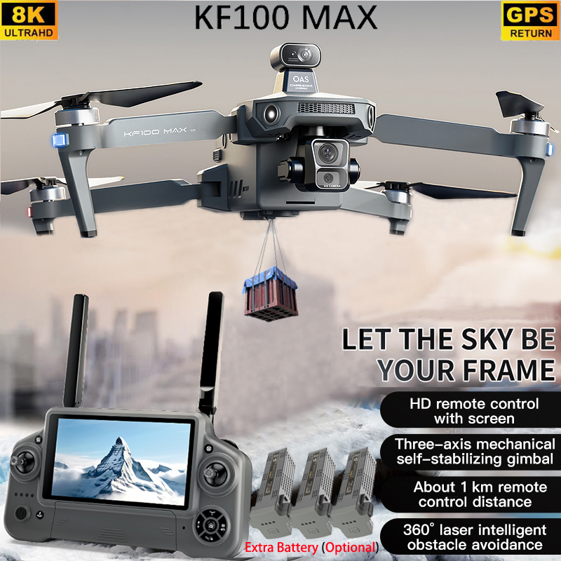 KF100 MAX GPS Drone 4K กล้อง 3 - Drone Camera 4K บทวิจารณ์และราคา